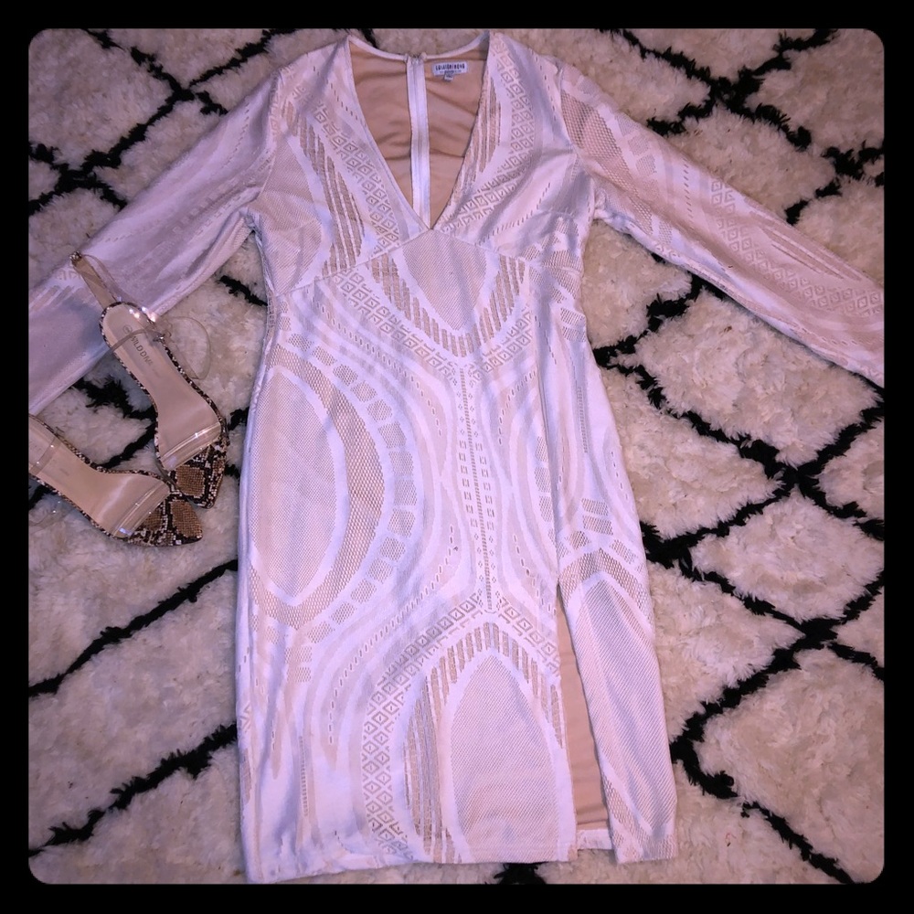 White Knee length Dress